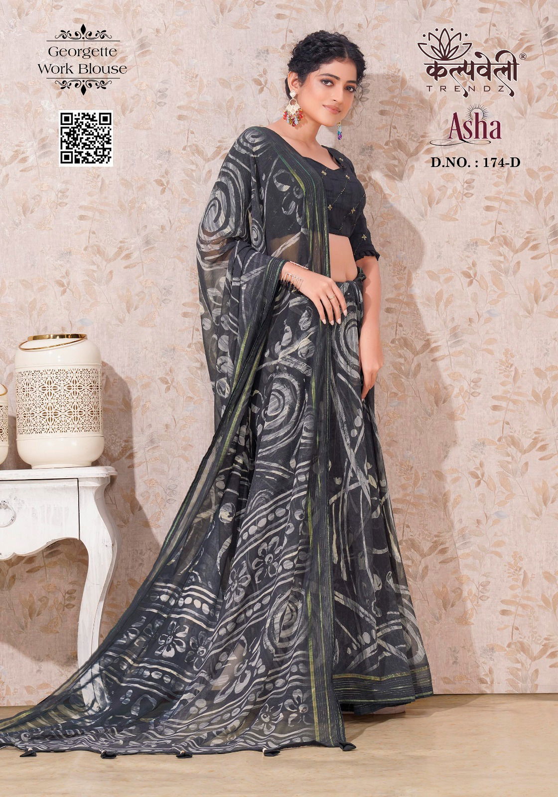 Asha 174 By Kalpatru Georgette Printed Designer Sarees Wholesale Price In Surat